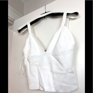 Zara White Super Sexy Knit Top NWT